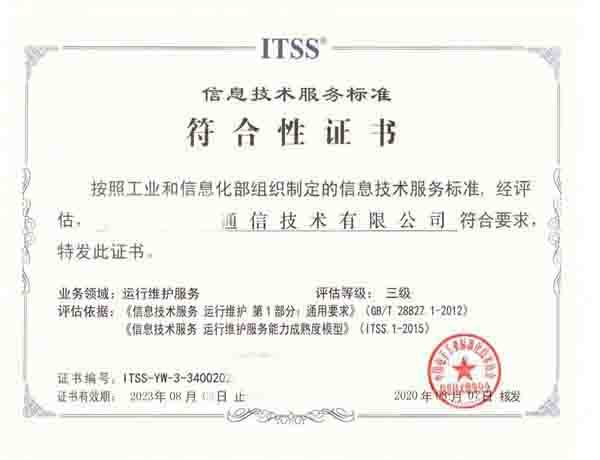 ITSS认证咨询提交材料各个级别（ITSS四级、ITSS三级、ITSS二级、ITSS一级）